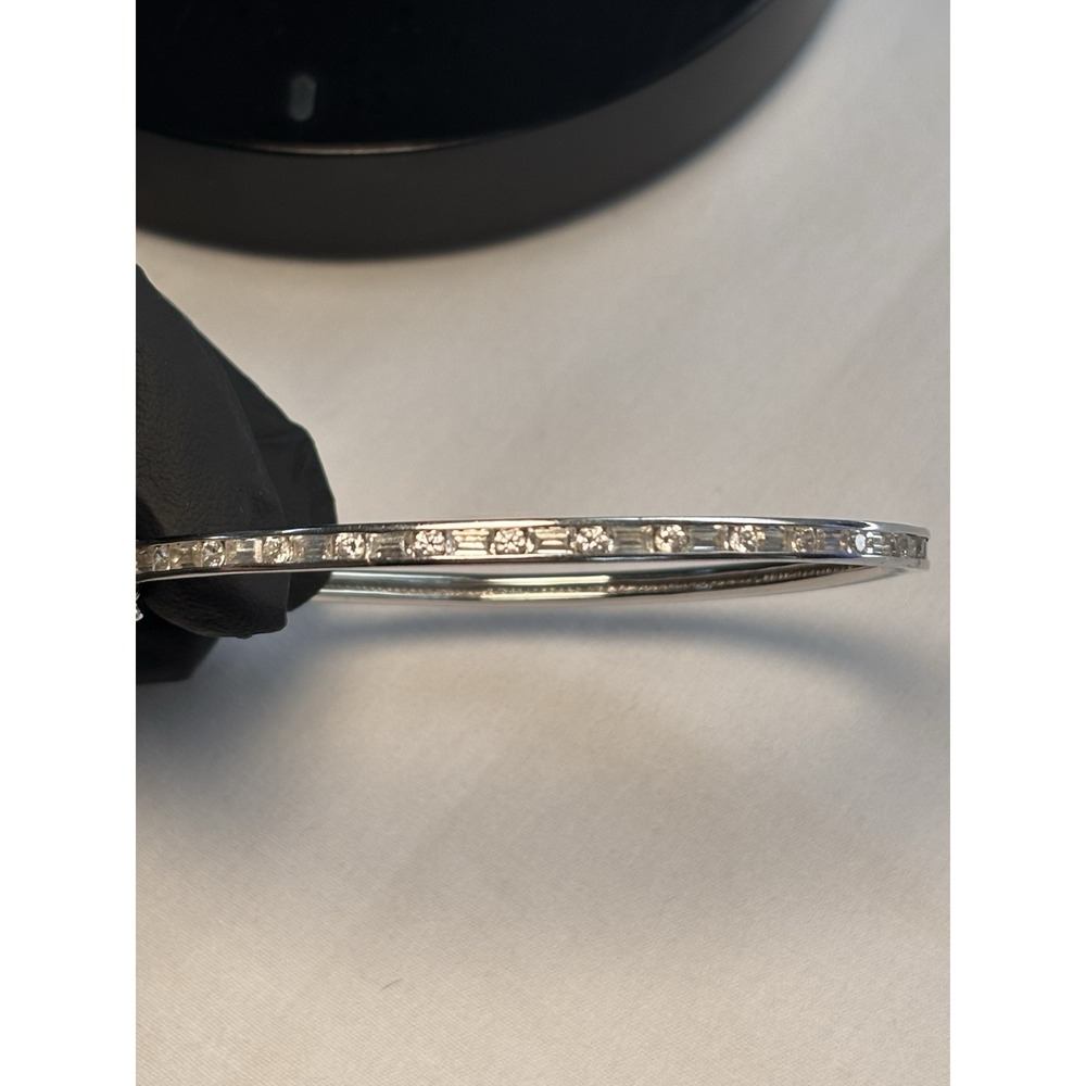 Sterling Silver & CZ QVC Ephinany Bangle Bracelet - Picture 4 of 14